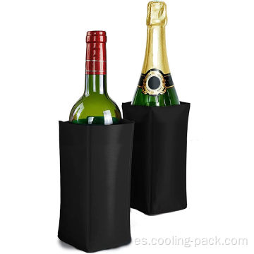 Reutilizable botella de vino enfriador manga de refrigerador de vino flexible